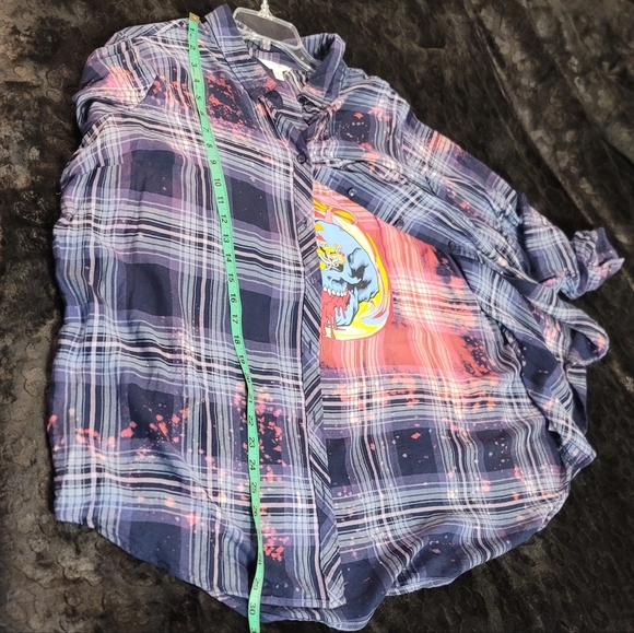 Floral Skeleton Heart Plaid Shirt - Picture 8 of 12